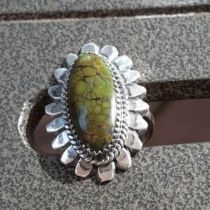 Sterling Silver Chee Oblong Jade Gemstone Ring